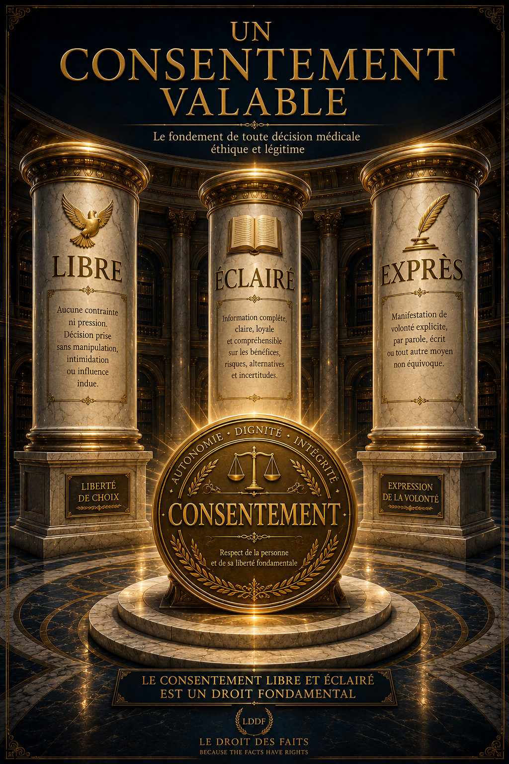 Un consentement valable — Libre, Éclairé, Exprès