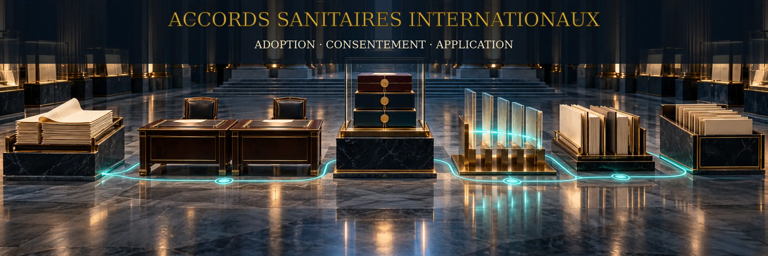 Séquence documentaire reliant négociation, consentement, entrée en vigueur, amendement et exécution