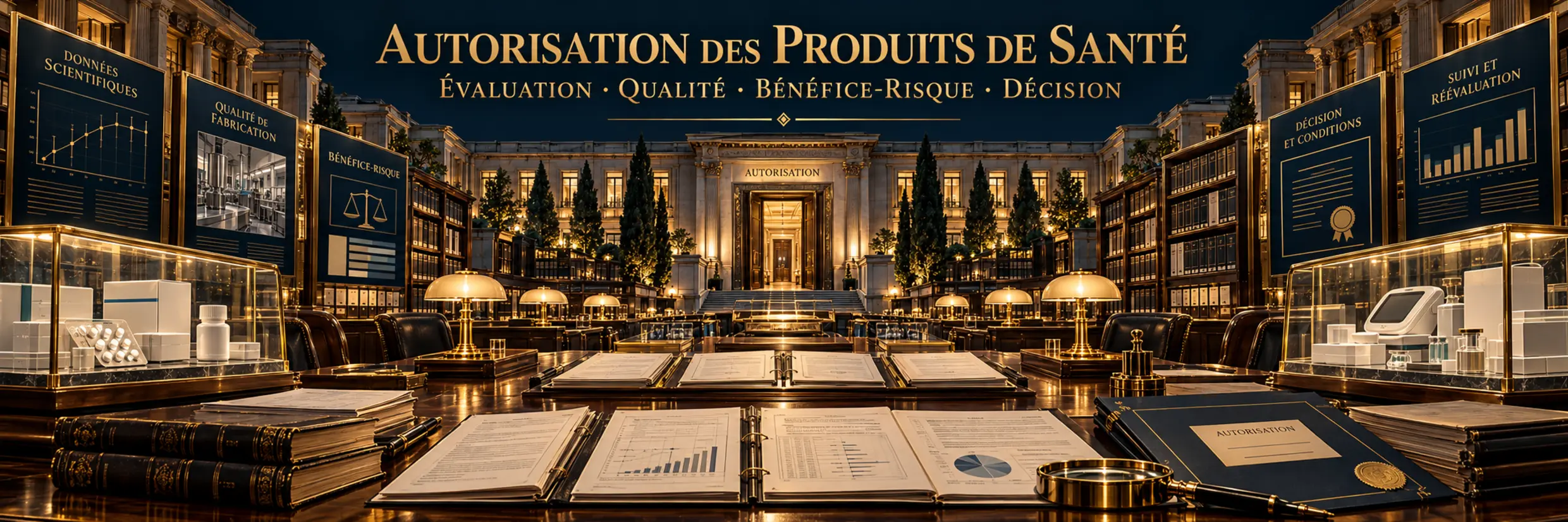 Autorisation des produits de santé, évaluation, qualité, bénéfice-risque et décision