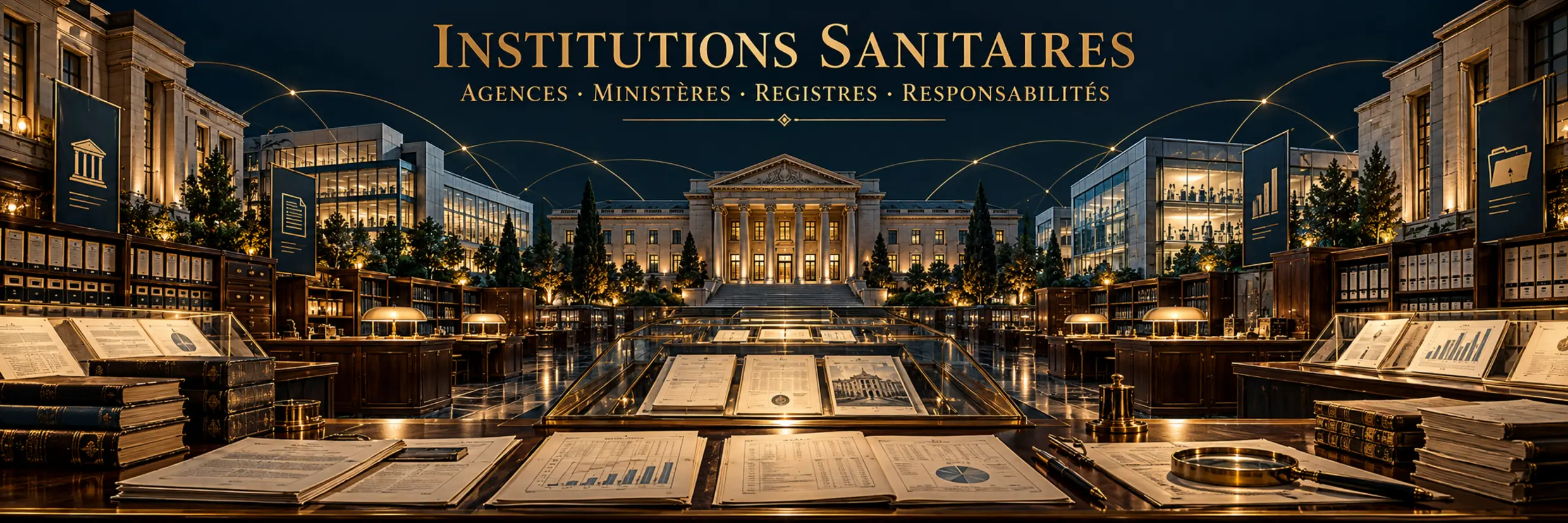 Institutions sanitaires, agences, ministères, registres et responsabilités