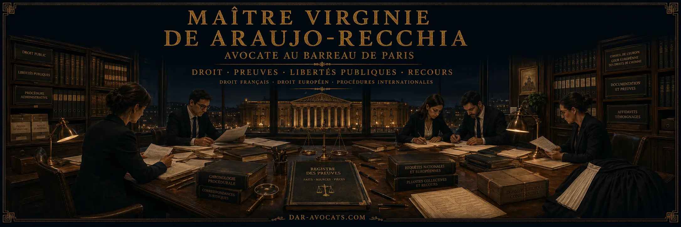 Me Virginie de Araujo-Recchia — Droit, Preuves, Libertés Publiques