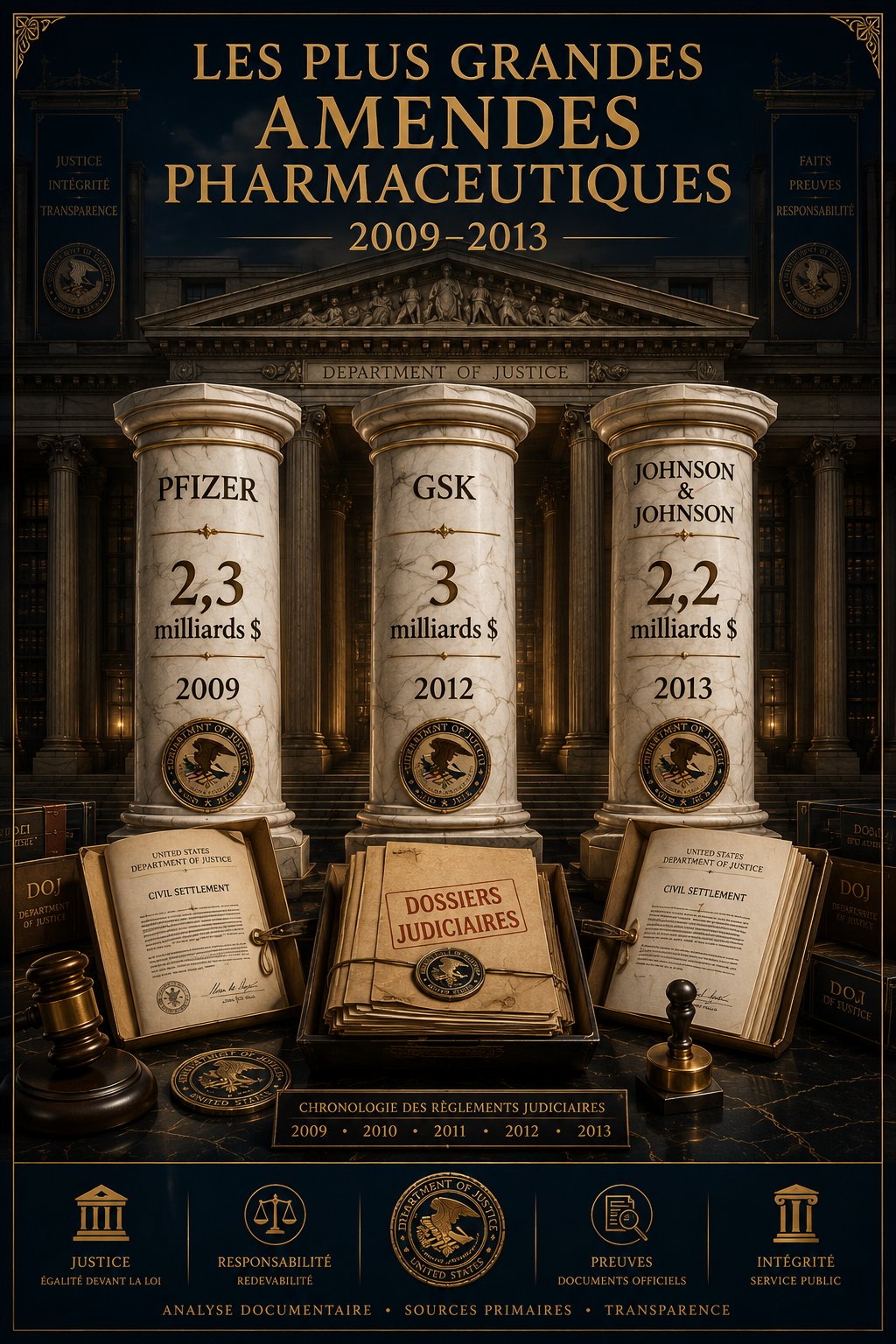 Les plus grandes amendes pharmaceutiques 2009-2013