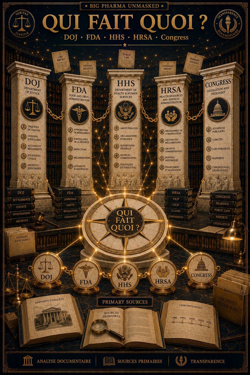 Qui fait quoi — DOJ FDA HHS HRSA Congress