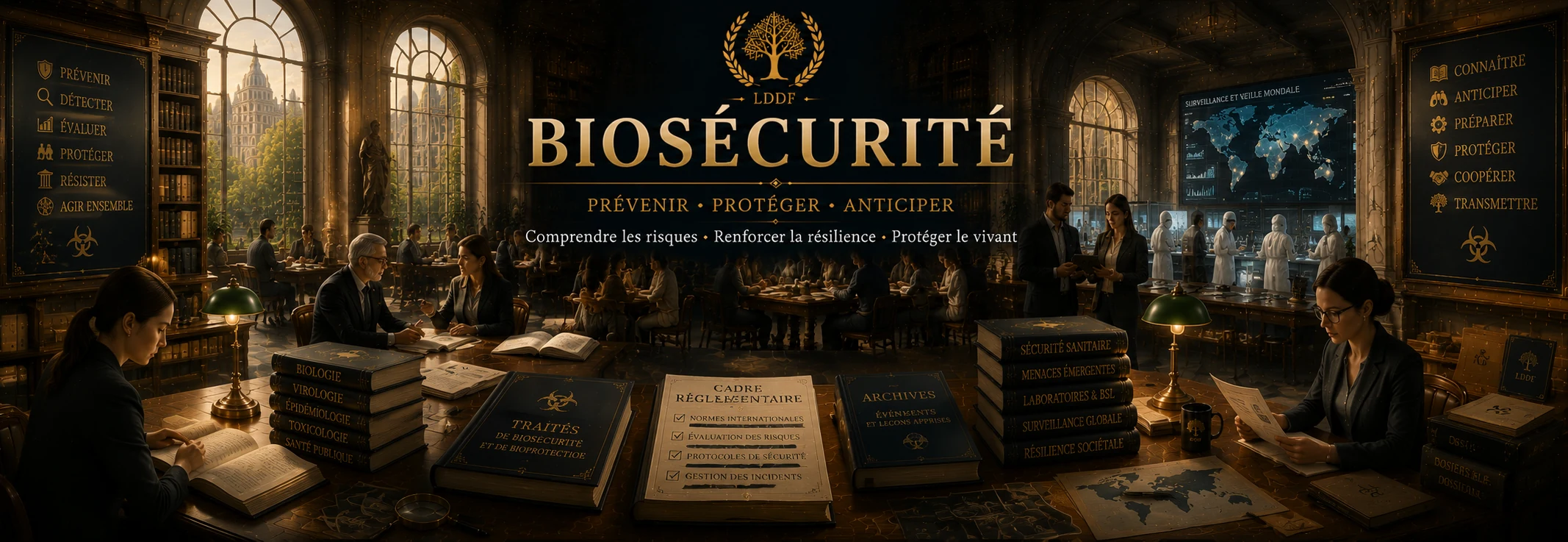 Le Droit des Faits présente — Biosécurité. Prévenir, Protéger, Anticiper. Comprendre les risques, renforcer la résilience, protéger le vivant.