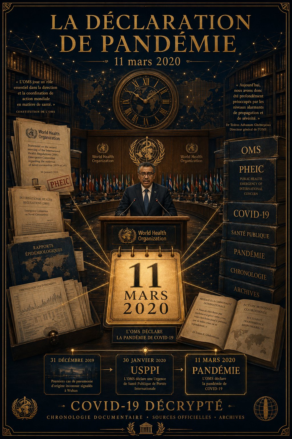 La déclaration de pandémie 11 mars 2020 Tedros