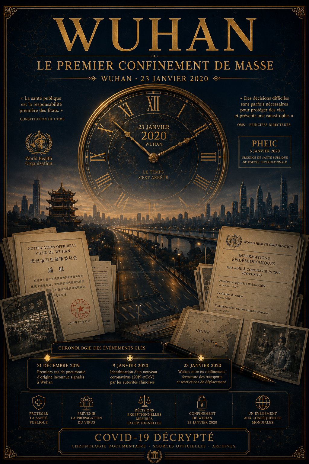 Wuhan le premier confinement de masse 23 janvier 2020