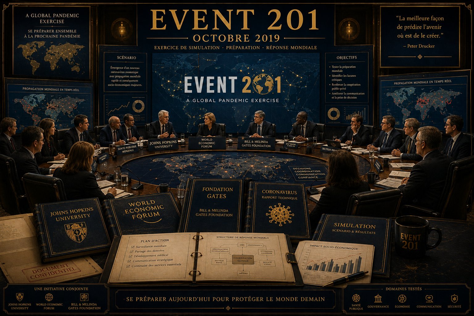 Event 201 simulation pandémie octobre 2019