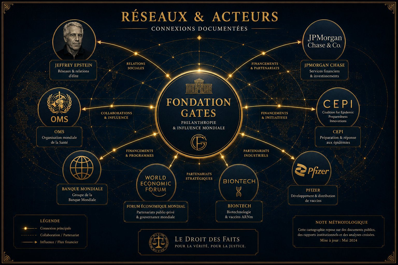 Réseaux et acteurs connexions documentées Fondation Gates