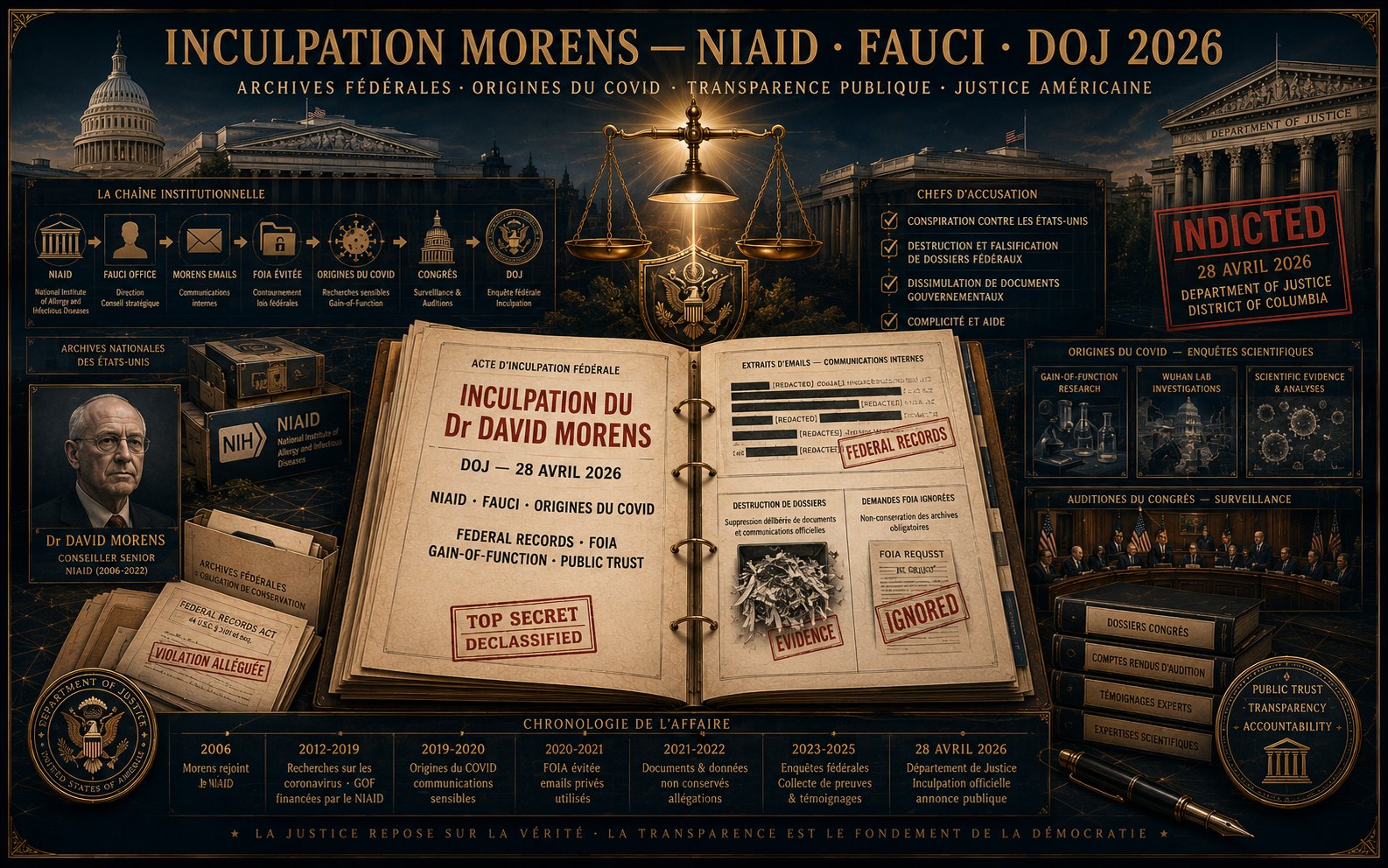 Inculpation Morens — NIAID · Fauci · DOJ 2026