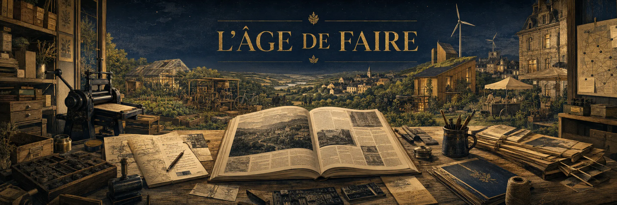 Bannière éditoriale de L’Âge de faire