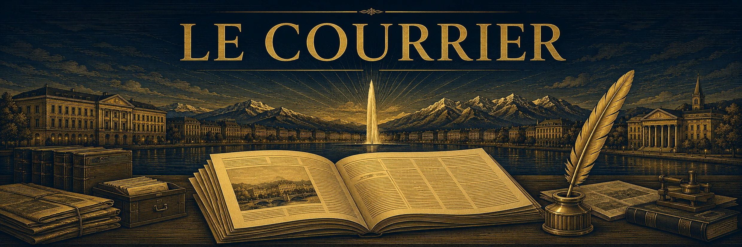 Bannière éditoriale du Courrier