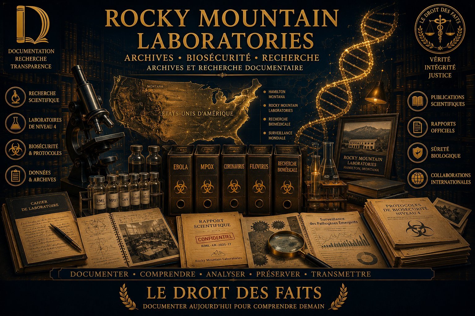 Rocky Mountain Laboratories — Archives · Biosécurité · Recherche