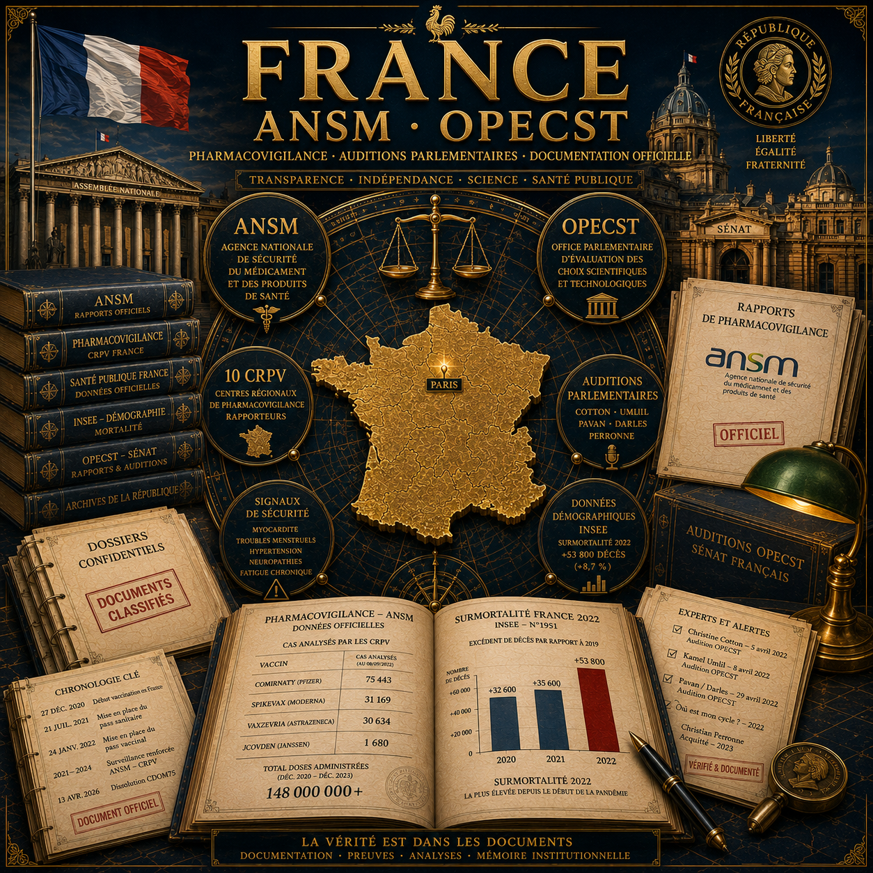 France ANSM OPECST INSEE Surmortalité
