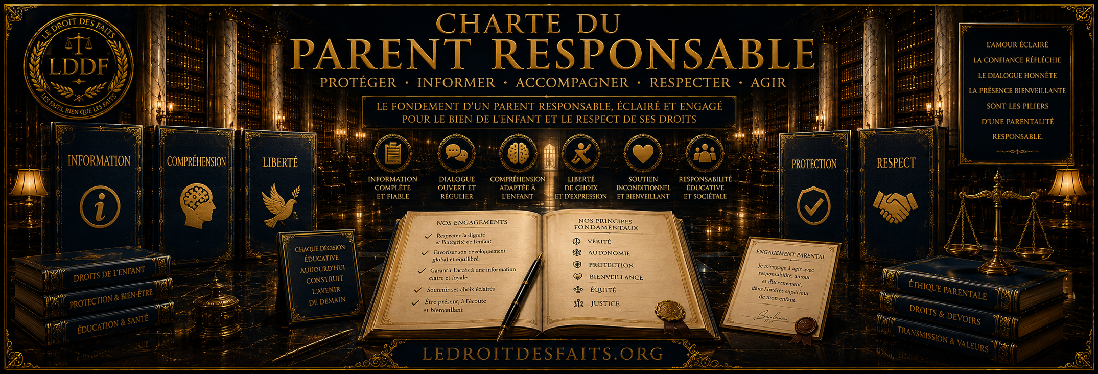 Charte du Parent Responsable — Protéger · Informer · Accompagner · Respecter · Agir