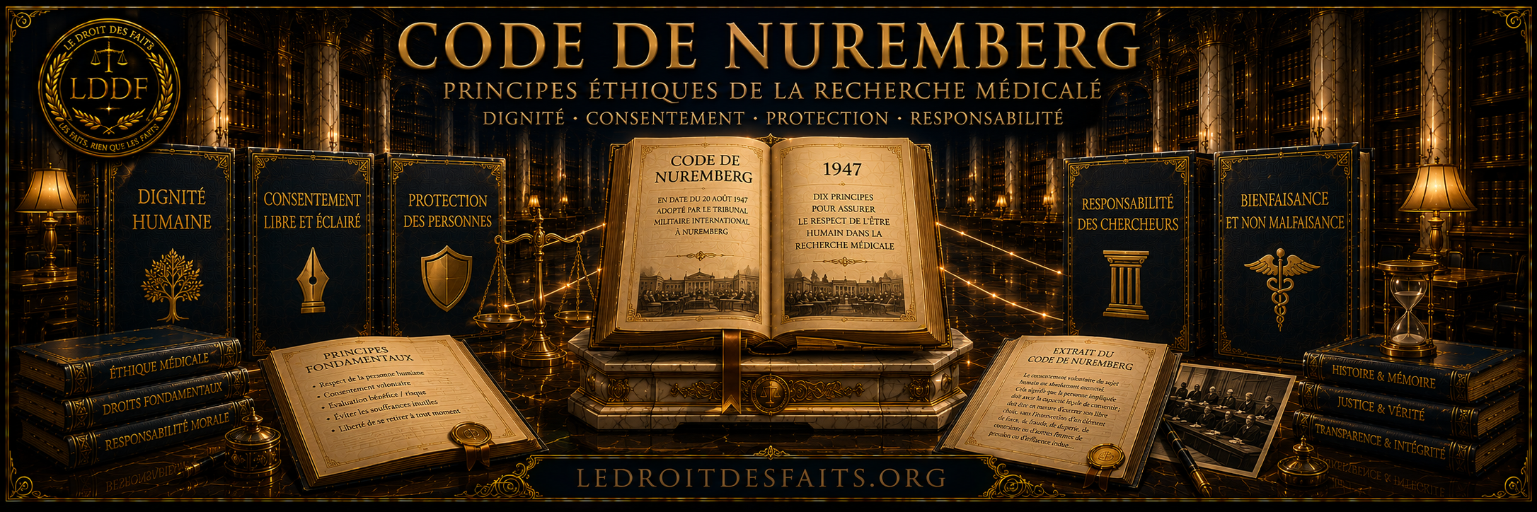 Code de Nuremberg 1947 — 10 principes fondateurs