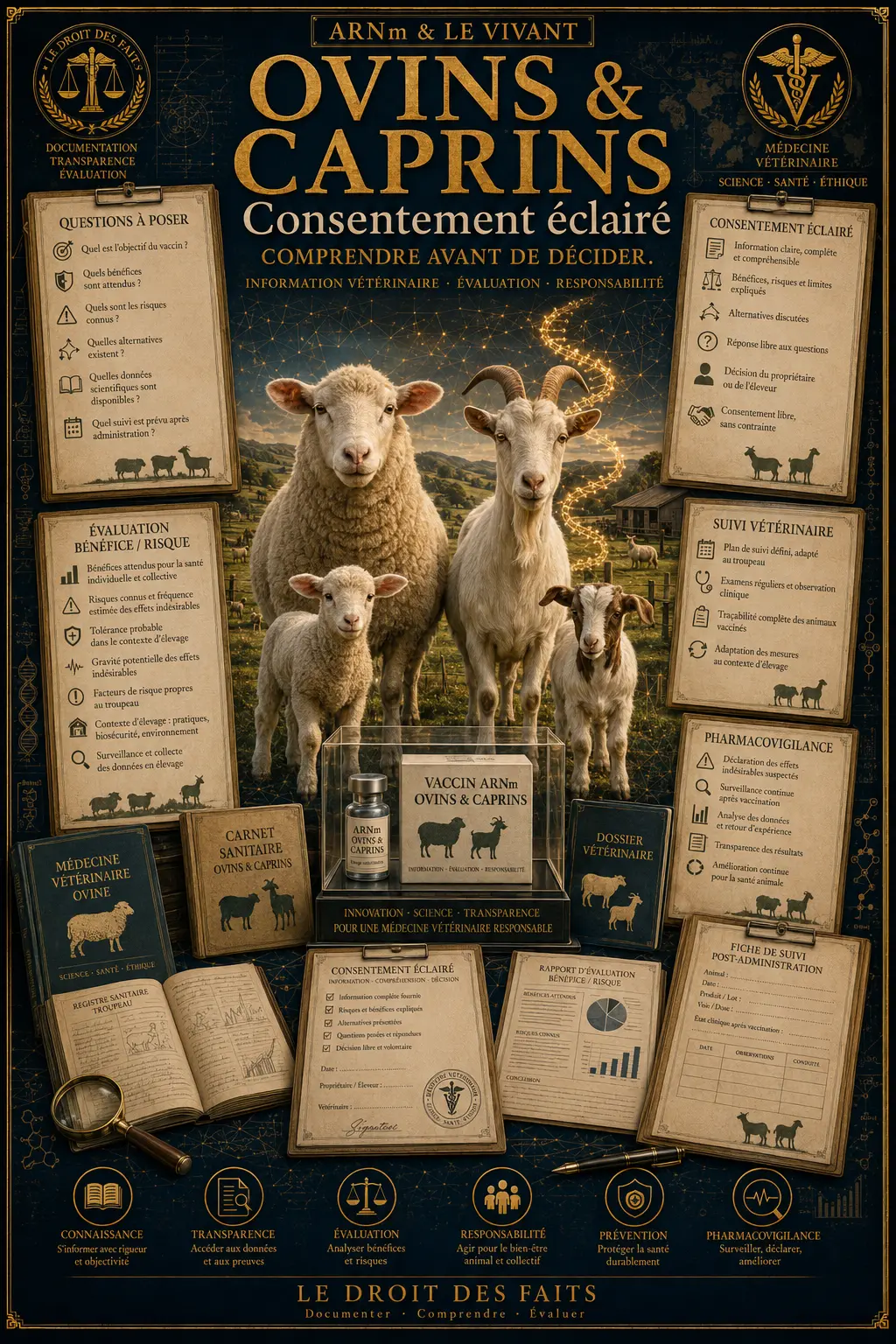 Poster documentaire — Ovins et Caprins — Consentement éclairé
