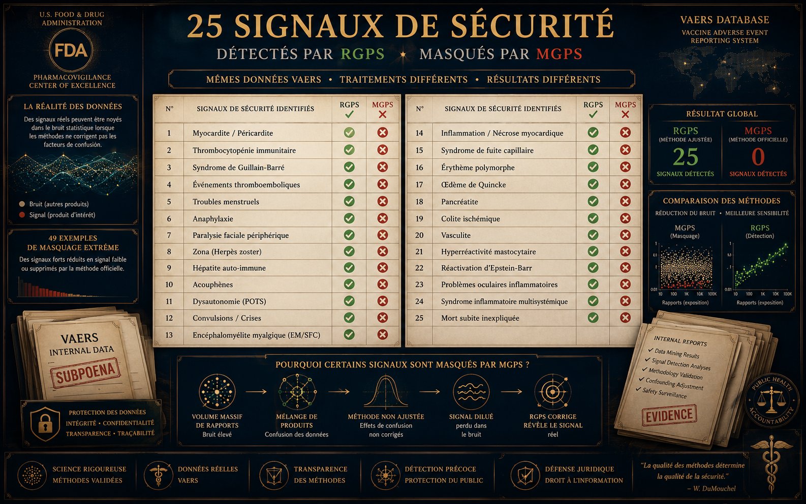 25 signaux de sécurité détectés par RGPS — masqués par MGPS