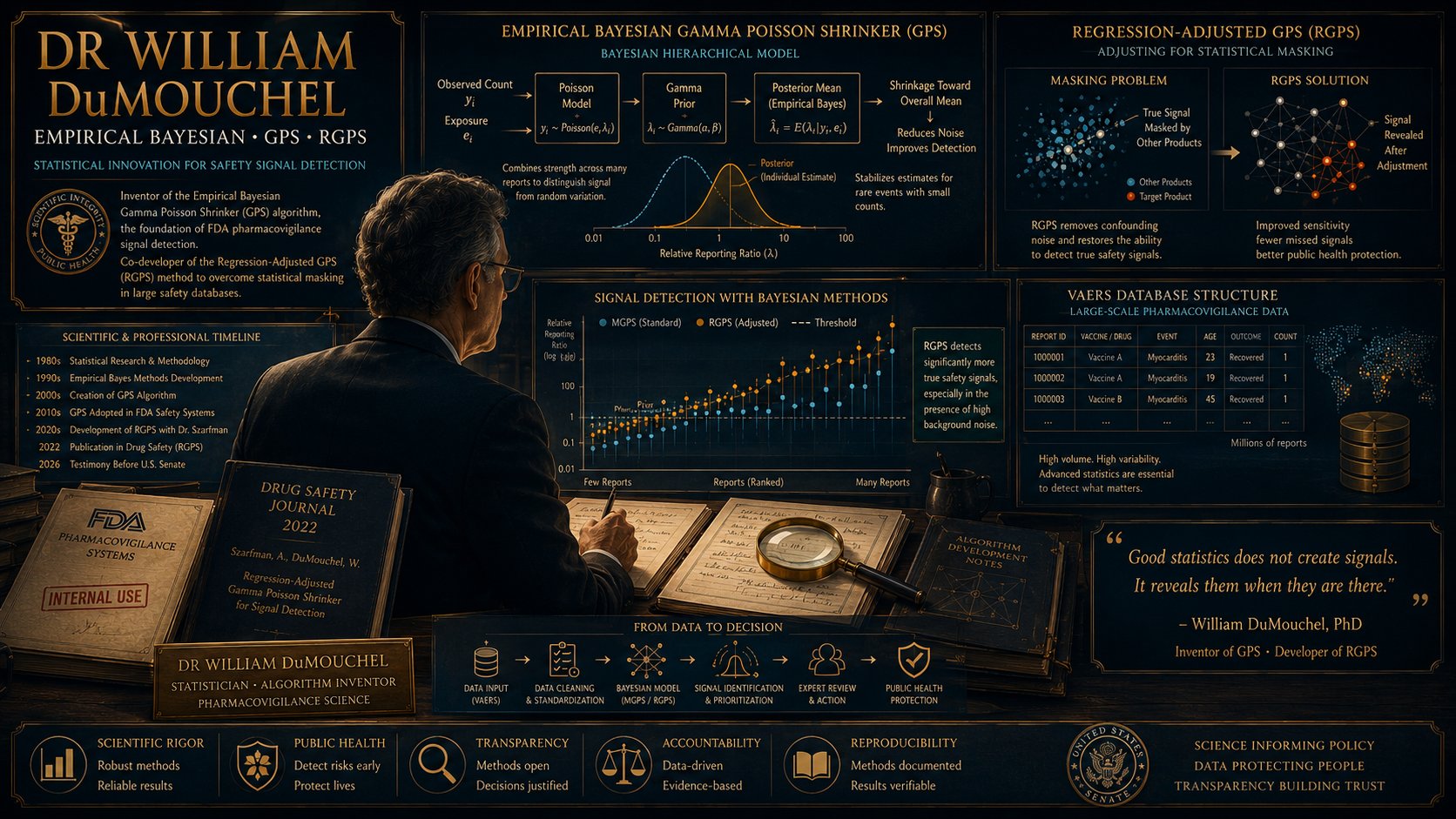 Dr William DuMouchel — Statisticien · Inventeur GPS/RGPS