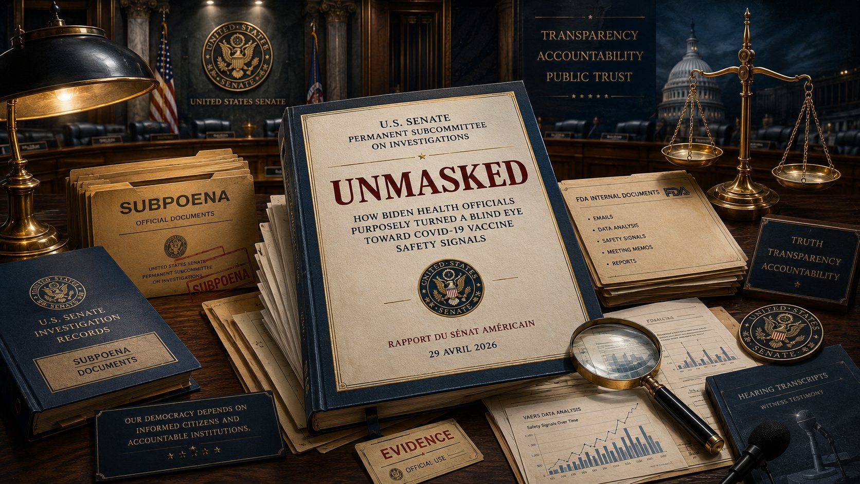 Rapport officiel UNMASKED — U.S. Senate PSI — 29 avril 2026